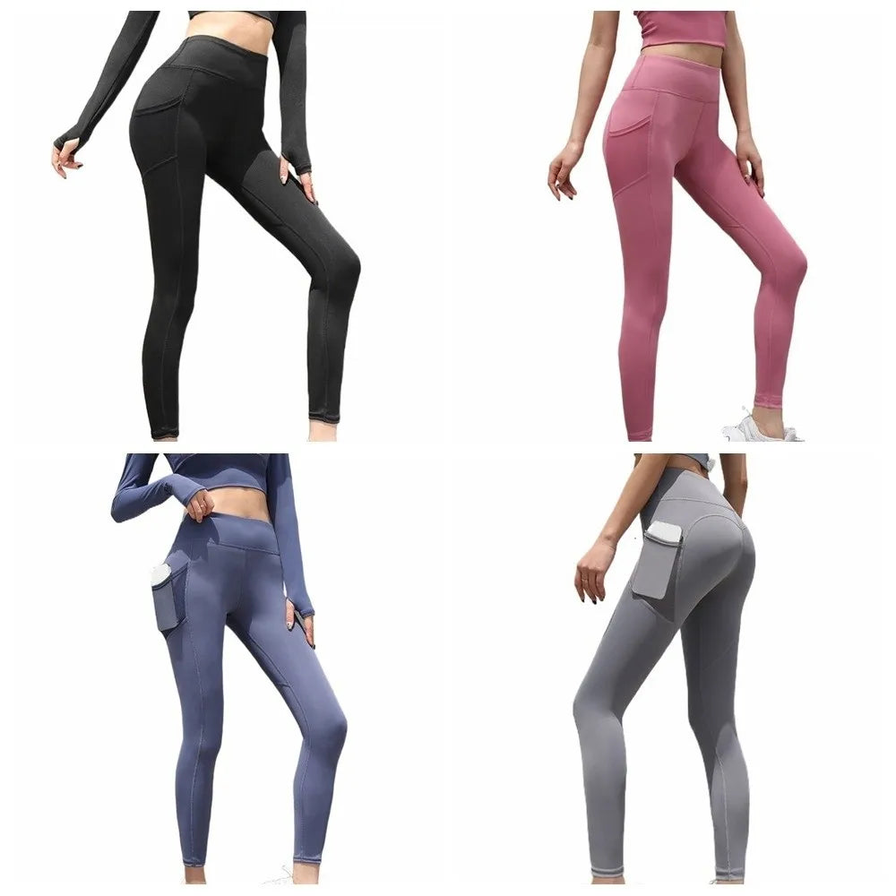 Leggings en maille avec poches, pantalon de Yoga, taille haute, levage des hanches, Fitness, respirant, séchage rapide, pantalon de sport, exercice
